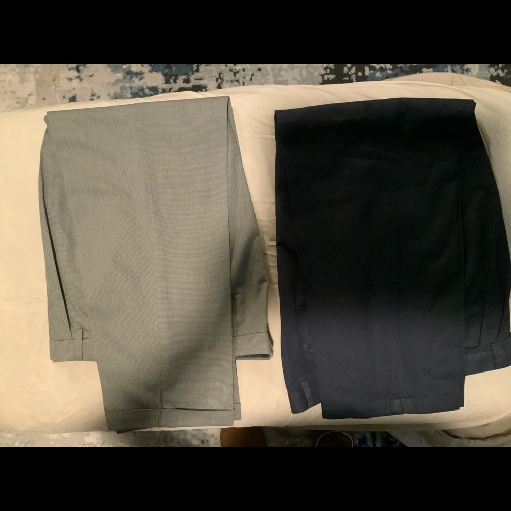 Chaps Men Black  Pants / Dockers Microfiber Pattern Pants